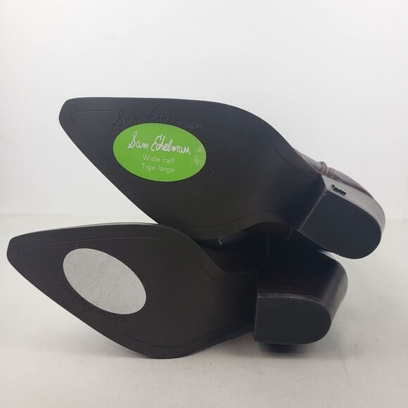 Sam Edelman James Leather Western mid calf Boot Size 7.5 Wide Calf - Picture 12 of 14